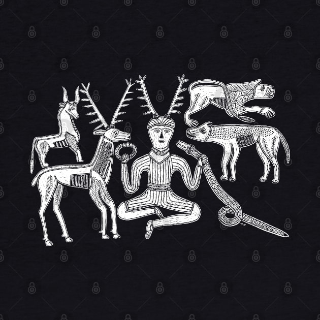 God Cernunnos and Animals from the Gundestrup Cauldron by LaForma